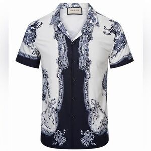 GUCCI Men’s short sleeve button down shirt Brand new Size L